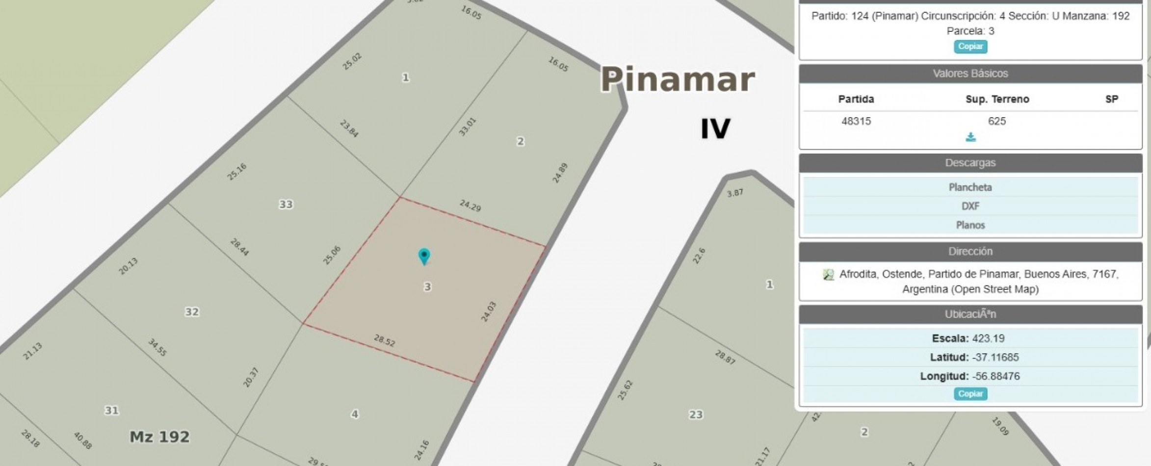 Lotes a la venta Barrio Nayades Pinamar.
