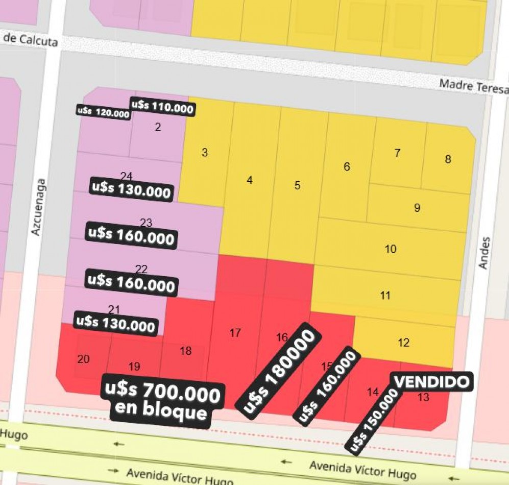 Lotes comerciales a la venta 