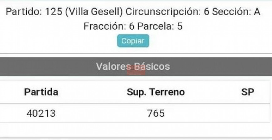 Lote Terreno en Venta Villa Gesell