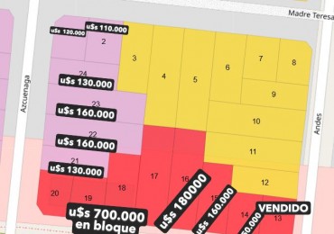 Lotes comerciales a la venta 